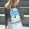 thumbnail image 5 of Rateoe Collie in Bathtub Pattern Durable Canvas Backpack for Men & Women – Stylish & Lightweight – Adjustable Straps, Multiple Pockets – Fits 15-17 Inch LaptopsMedium, 5 of 5