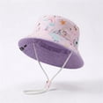 thumbnail image 2 of Outdoor Kids Sun Hat UPF 50+ Quick Dry Adjustable Bucket Hat Windproof Waterproof Beach Fishing Safari Hat for Boys Girls(Purple,3-8 Years), 2 of 6