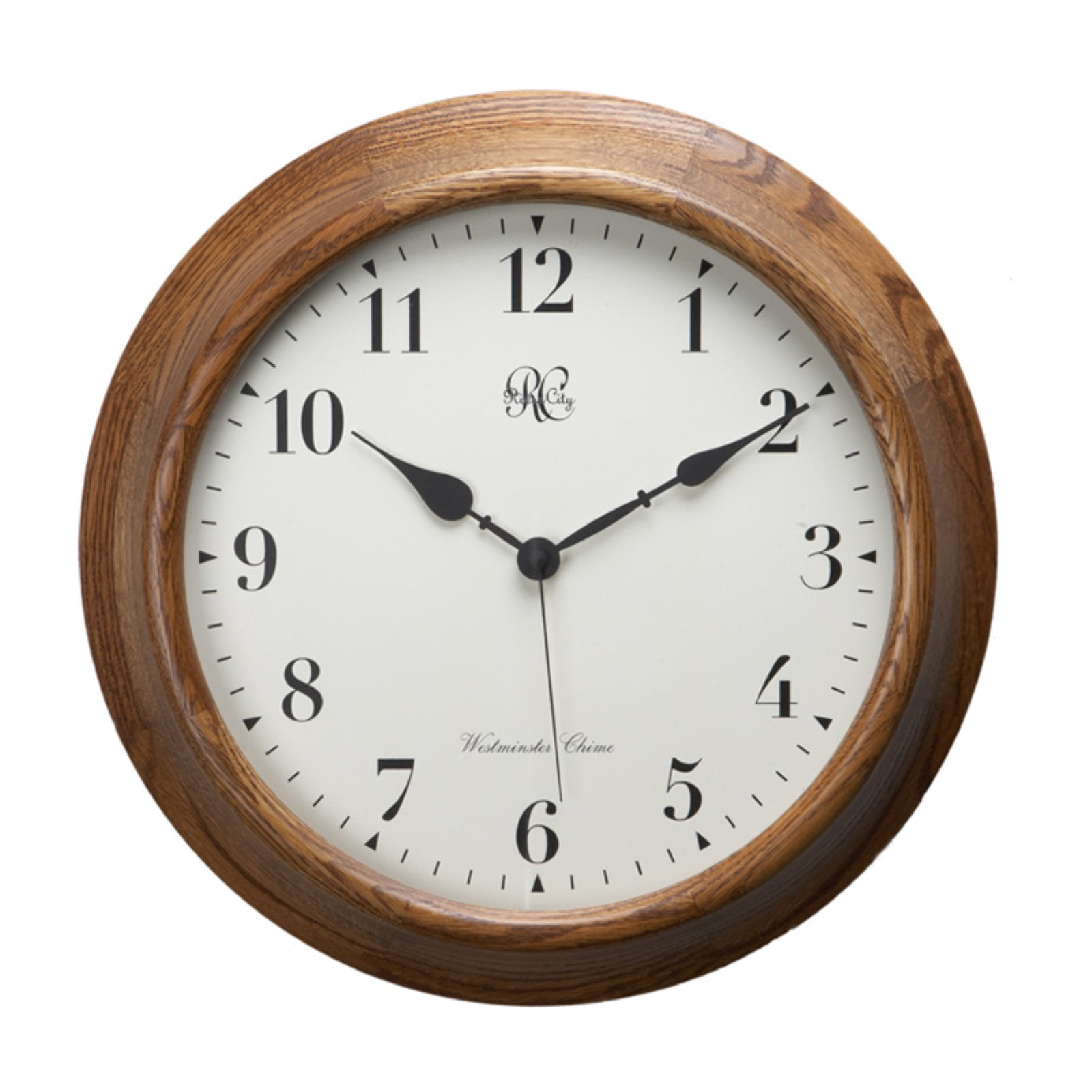 River City Clocks Four Different Chimes 15 in. Wood Wall Clock