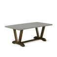 thumbnail image 2 of East West Furniture V-Style 7-piece Wood Dining Set in Linen White/Blue/Cement, 2 of 10