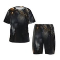 thumbnail image 1 of Fotbe Black And Gold White Horse Pijama Estampada de 2 Piezas para Niños – Ropa de Dormir de Manga Corta Cómoda para Niños y Niñas, Camiseta y Shorts de Algodón-XX-Large, 1 of 6