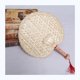 thumbnail image 3 of Abanico tejido a mano, abanico de paja de trigo de verano, abanico grande de hojas de espadaña, abanico antiguo de verano con manivela, repelente de mosquitos para bebés, abanico envolvente de colores, 3 of 5