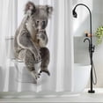 thumbnail image 2 of Funny Koala Shower Curtain Set, Waterproof Shower Curtains for Bathroom, Cute Art Fun Lovely Animals on Toilets Washable Fabric Cloth Bath Curtain for Bathtub Decoration with Hooks 72x78 Inches, 2 of 9