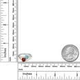 thumbnail image 3 of Gem Stone King 925 Sterling Silver and 10K Yellow Gold Red Garnet Blue Zircon and Lab Grown Diamond 2 Stone Engagement Ring for Women (1.89 Cttw, Round 5MM, January Birthstone, Size 6), 3 of 4