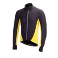 thumbnail image 4 of thermal cycling jersey long sleeve snow water reflective windproof firewall winter biking jacket (black-yellow, small), 4 of 8