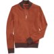 thumbnail image 1 of Sean John Mens Herringbone 1/2 Zip Pullover Suéter, Marrón, Mediano, 1 of 1
