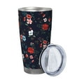 thumbnail image 2 of Salouo Vintage Rose Print 20oz Tumbler with Lid,Stainless Steel Vacuum Insulated Tumbler Durable Insulated Coffee Mug Thermal Cup with Splash Proof Sliding Lid-Without Straw, 2 of 8