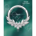 thumbnail image 4 of shiyou-Septum Rings, 16G Silver Septum Jewelry, Clear CZ Helix Daith Jewelry, Stainless Steel Rook Daith Piercing Jewelry, 4 of 4