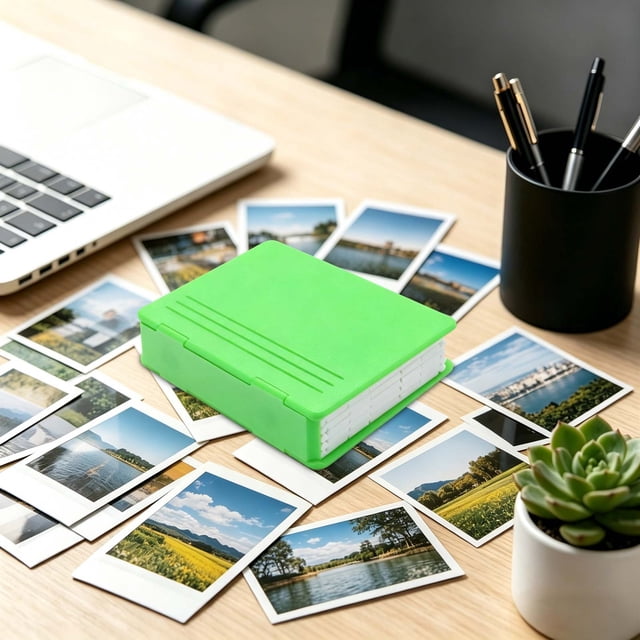 EQWLJWE Home Decorations Farmhouse OrnamentsMini Photo Album for 3 Inch Pictures Folding Photo Storage Box Portable Photo Organizer for Mini and Small Prints
