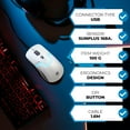 thumbnail image 2 of HP Wired Optical Gaming, PC Gaming Mice High Performance Mouse Gamer with Optical Sensor, 3 Buttons, 7 Color LED for Computer Notebook Laptop Office Home - White, 2 of 7