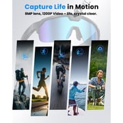 AI Smart Glasses with Camera, Sport AI Camera Glasses with EIS+Gyro Stabilization, Polarized Lenses for Cycling, Dual-Mic Noise Cancelling, IP66 Weatherproof, AI Glasses with Chat GPT