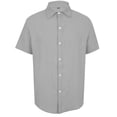thumbnail image 5 of FASHIONWT Men Short Sleeve Button Down Blouse Cotton Linen Sheer Lapel Shirts, 5 of 8
