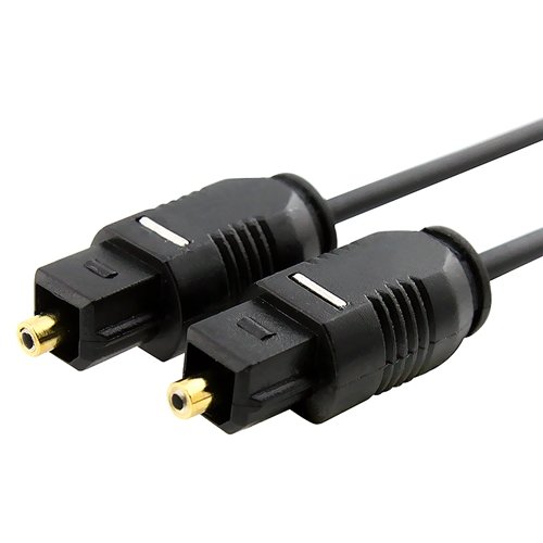 2pack Digital Optical Audio TosLink Cable Molded M/M, 12 FT / 3.5