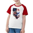 thumbnail image 2 of American Flag Graphic Tees For Boys Girls 4Th Of July Patriotic Shirts Independence Day Casual Raglan Short Sleeve Round Neck Top Red 7-8 Years, 2 of 7