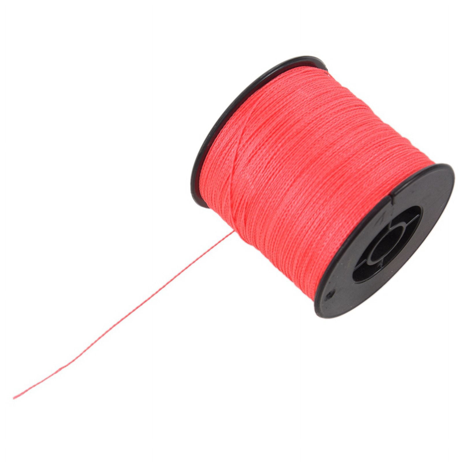 4 Pcs 500M 100LB 0.5mm Super Strong Braided Fishing Line PE 4 Strands Color:Red,4 x Fishing Line,Red