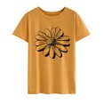 thumbnail image 4 of Nlife Haut à Manches Courtes Col Rond Imprimé Tournesol pour Femmes, 4 of 7