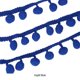 thumbnail image 2 of Wosthever Adorno decorativo fácil de usar para diversas manualidades Cinta con flecos de bolas con adornos de pompones de 5 yardas Encaje de Decoración del hogar Azul real, 2 of 6