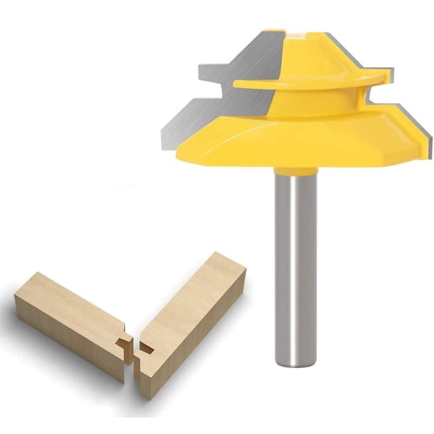 45 Degree Locking Miter Router Bit (8mm Shank), Perfect for Woodworking ...