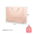 thumbnail image 2 of JINMING 12 Gift Bags with Handles, Rose Gold Bags Bulk for All Occasions, 13x5x10 inches, 2 of 7