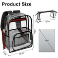 thumbnail image 3 of KOITHOT Clear Backpacks Heavy Duty Large Capacity Transparent Waterproof Bookbags with Matching Pouch for School Stadium College, 3 of 7