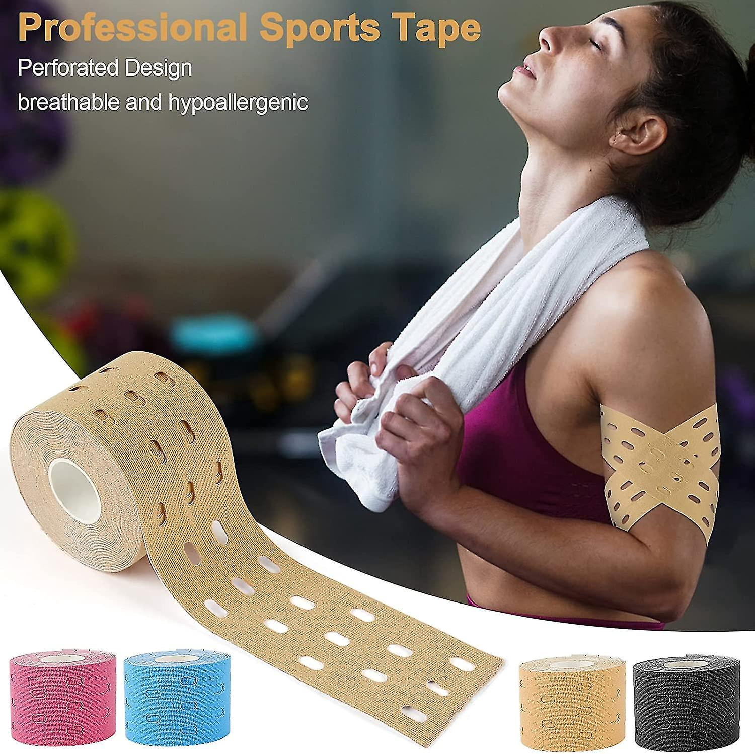 rolls professional medical kinesiology tape, kinesiology tape for knees, shoulders, muscle building