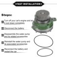 thumbnail image 6 of Unique Bargains Water Pump for Volvo D12 Engine No.8170305/20431135/20734268 with Rubber Ring Kit, 6 of 6