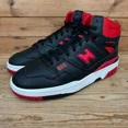 thumbnail image 5 of New Balance 650 Trainers Mens Size UK 8.5 Black Red Leather Mid Casual Shoes NB, 5 of 5
