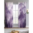 thumbnail image 2 of Purple Mountain Sheer Curtains 63 Inch Length 2 Panels Set for Living Room/Bedroom, Misty Forest Nature Woodland Pine Tree Landscape Kitchen Curtains Grommet Curtains Window Treatments 42"x63"x2, 2 of 7
