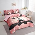 thumbnail image 3 of Castle Fairy Bling Ribbon Bow Twin Bedding Sets,Eiffel Tower Bedding Comforter Set, 3 of 8