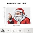 thumbnail image 4 of Christmas Placemat for Dining Table Home Coffee Table Deco Santa Claus Fade-Resistant Entrance Mats 6PCS 17.7x13 Inches Non-Slip Heat-Resistant Durable Entryway Doormats, 4 of 5