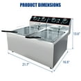 thumbnail image 1 of EDTara Electric Deep Fryer for Restaurants, Commercial Stainless Steel Cylinder Fryer With Basket, Oil Pot, and Burner Guard for Efficient Constant Temperature Cooking, 1 of 8