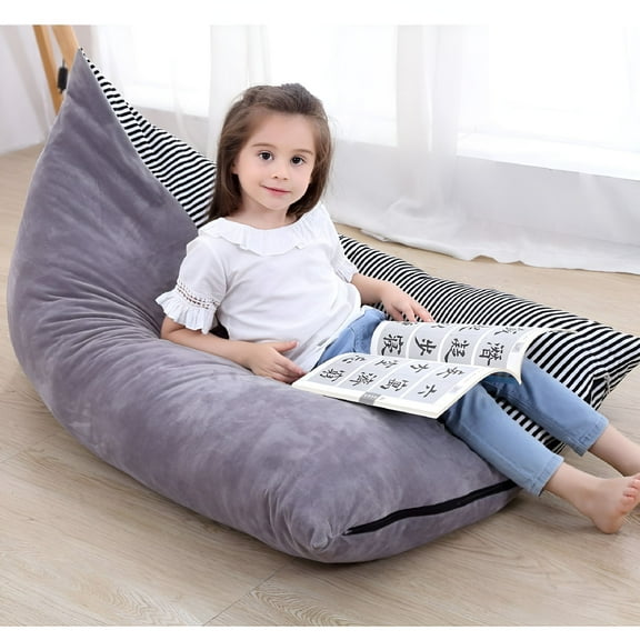 LAMIRO Bean Bag Chair for Kids,50" Premium Extra Large Stuffed Animal Storage Bean Bag,Playroom Toy Storage Bag/Organizer for Kids,Girls and Children