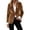 Coffee, variant on vdgthytj Blazer for Women Open Front Button Lapel Collar Long Sleeve Velour Business Casual Work Jacket(X-Large,Wine)