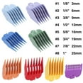 thumbnail image 2 of POINTERTECK Professional 8 Color Hair Clipper Guide Combs Clipper Guard Combs Attachment #3170-400- 1/8” to 1 -Great Fits for Professional Most Hair Clippers Beard Trimmer, 2 of 7