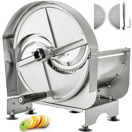 

VEVOR Commercial Manual Slicer Adjustable Thickness 0.2-10mm Multifunctional Manual Vegetable Slicer Stainless Steel Manual Fruit Vegetable Slicer Easy Onion Slicer with Double Blades