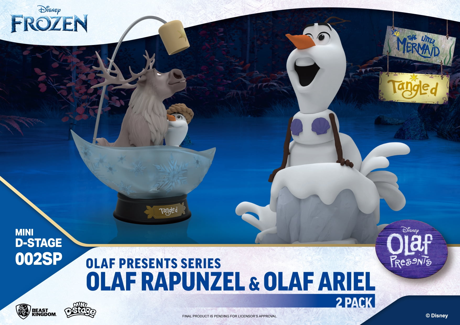 Olaf Presents Series-Olaf Rapunzel & Ariel 2 Pack (Mini Diorama Stage)