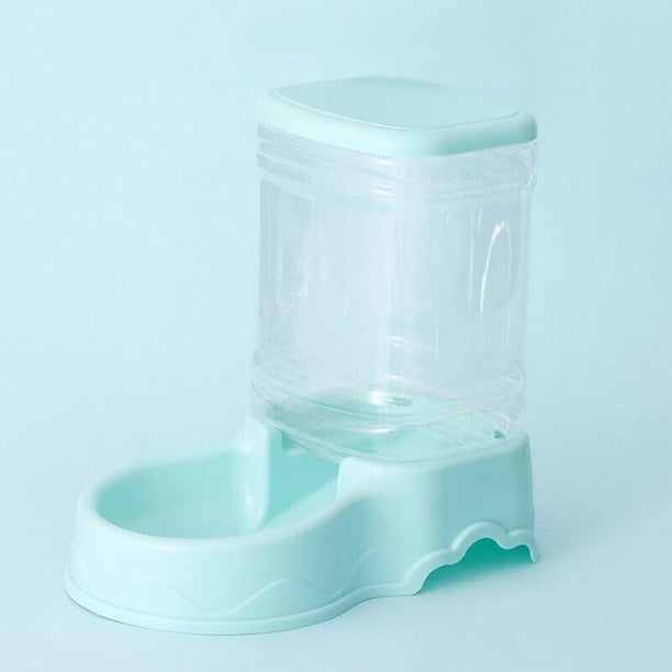 Alimentador automático para mascotas de 3,8 L, dispensador de comida para perros y gatos grandes, fuente de agua, tazón de bebida,blue-Feeder