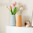 thumbnail image 6 of Small Ceramic Vase for Home Decor, Minimalist Flower Vase for Pampas Grass, Living Room Table Centerpiece, Modern Rustic Farmhouse Style Dried Flower Holder for Bedroom Office Shelf, 6 of 6