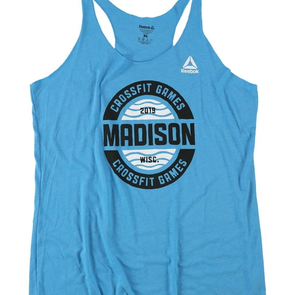 Reebok Womens CrossFit Games 2019 Madison, WI Racerback Tank Top, Blue, Small
