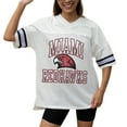 thumbnail image 3 of Women's Gameday Couture White Miami University RedHawks Iconic Oversized Fashion Jersey, 3 of 5