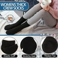 thumbnail image 2 of Tisoloow 5 Pairs Wool Socks for Women Men Thermal Socks Winter Thick Warm Hiking Cozy Crew Comfy Boot Socks Black One Size, 2 of 8