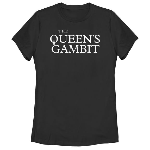 Women's The Queen's Gambit Black Logo Graphic Tee Black Medium