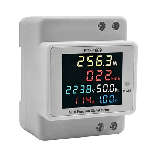 Medidor de electricidad Medidor de electricidad inteligente Medidor de factor de frecuencia de potencia de corriente de voltaje de 220 V Medidores tipo riel