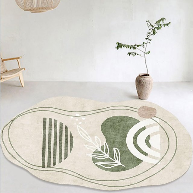 Rugs for Living Room Irregular Shape Modern Abstract Area Rug Aesthetic Rug for Livingroom Bedroom Diningroom Home Office Floor Carpet Rugs