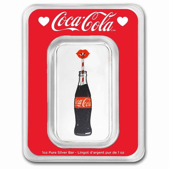 Coca-Cola® 1 oz Silver Enjoy Coke® Colorized Bar (in TEP)