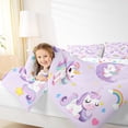 thumbnail image 4 of Homewish Kawaii Unicorn 3 Pieces Queen Comforter Set for Kids Children,Dreamy Princess Ultra Soft Bedding Sets,Cartoon Rainbow Magical Horse Bedding Comforter Set Breathable, 4 of 8