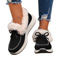 thumbnail image 4 of NexTorq Women's Winter Shoes Fuzzy Lined Warm Slip-On Boots with Bow Thick Sole Moc Toe Cozy Cold Weather Footwear for Walking and Everyday Comfort Wear Black US-7.5 (EU-40), 4 of 7