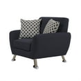 thumbnail image 3 of Aukfa 3 Piece Sofa Set - 34" Wide Upholstered Couch Deep Seat Armchair, Linen, Gray, 3 of 8