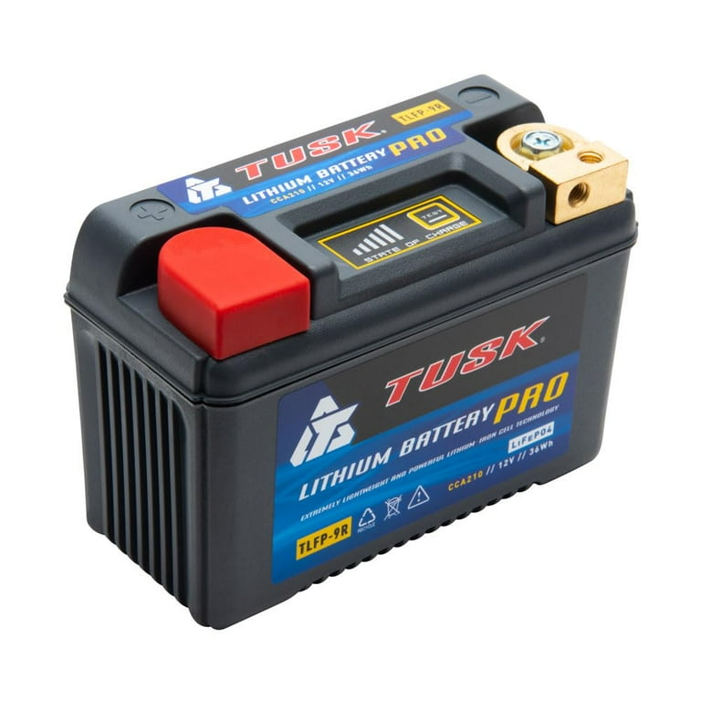 TUSK Lithium Pro Battery TLFP-9R for Kawasaki Ninja ZX-6R KRT