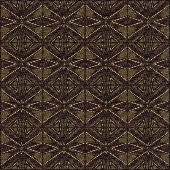 Ahgly Company Indoor Square Patterned Red Dirt Brown Area Rugs, 5' Square